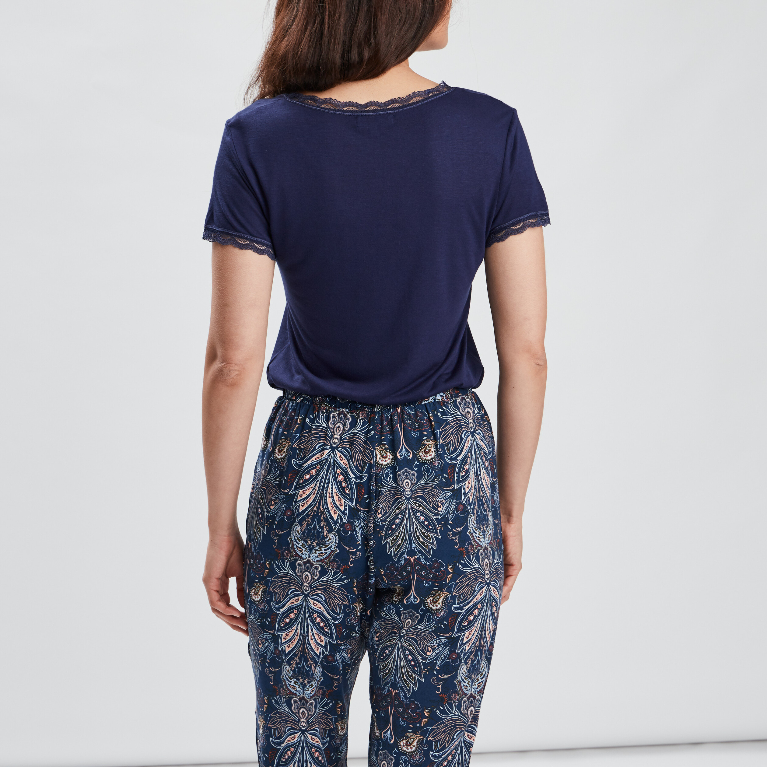 T-shirt de pyjama bleu marine femme | La Halle