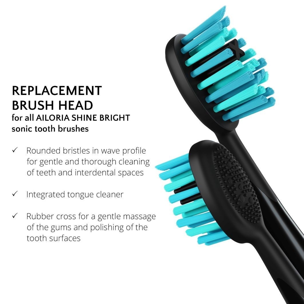 Extra Clean Ersatzbürstenkopf Schwarz 6er Set