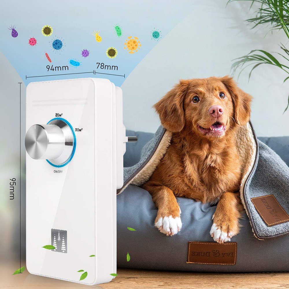GelldG Luftreiniger Luftreiniger Ozongenerator Geruchskiller, Ozonizer Ionizer Generator, für 30 m² Räume