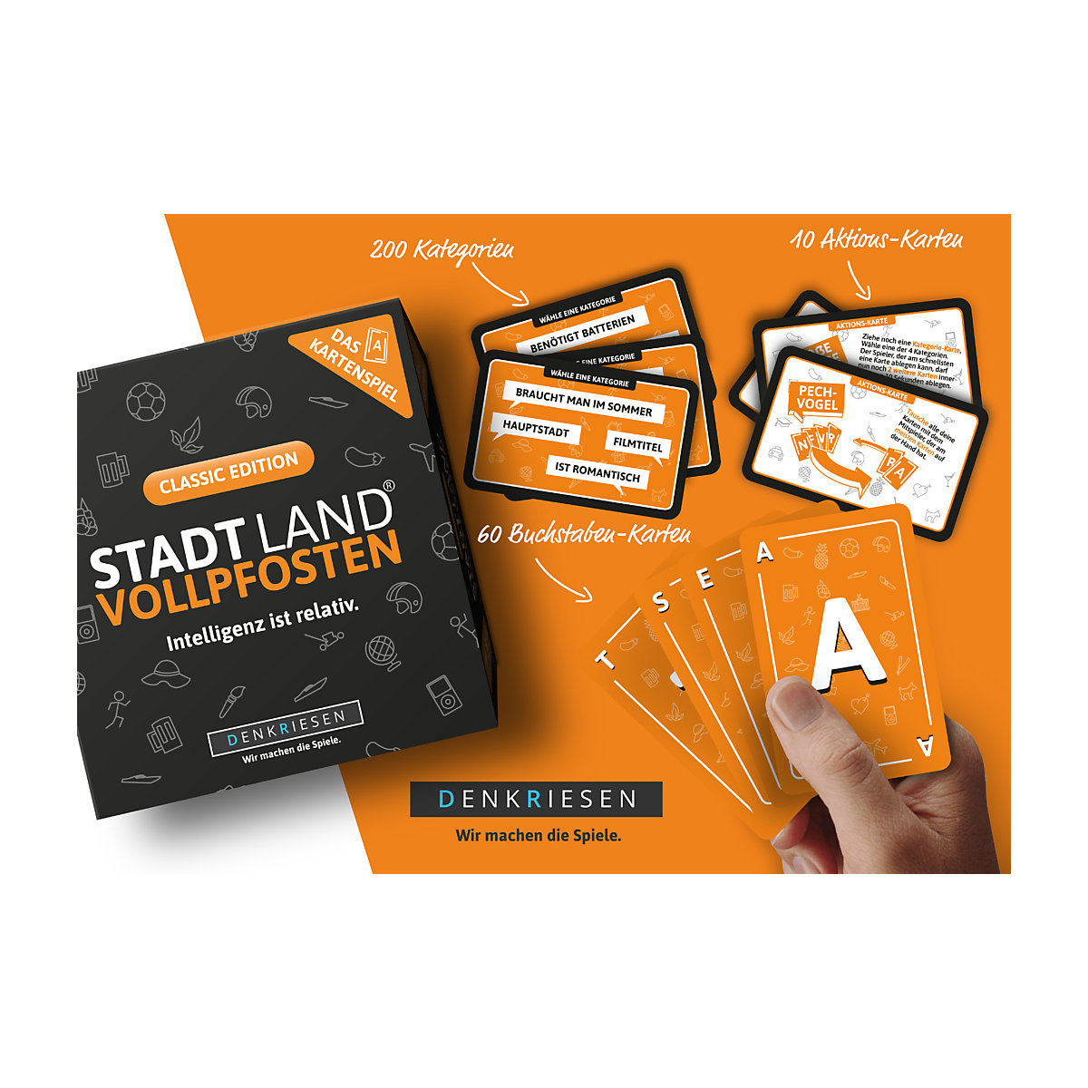STADT LAND VOLLPFOSTEN® - Kartenspiel Classic