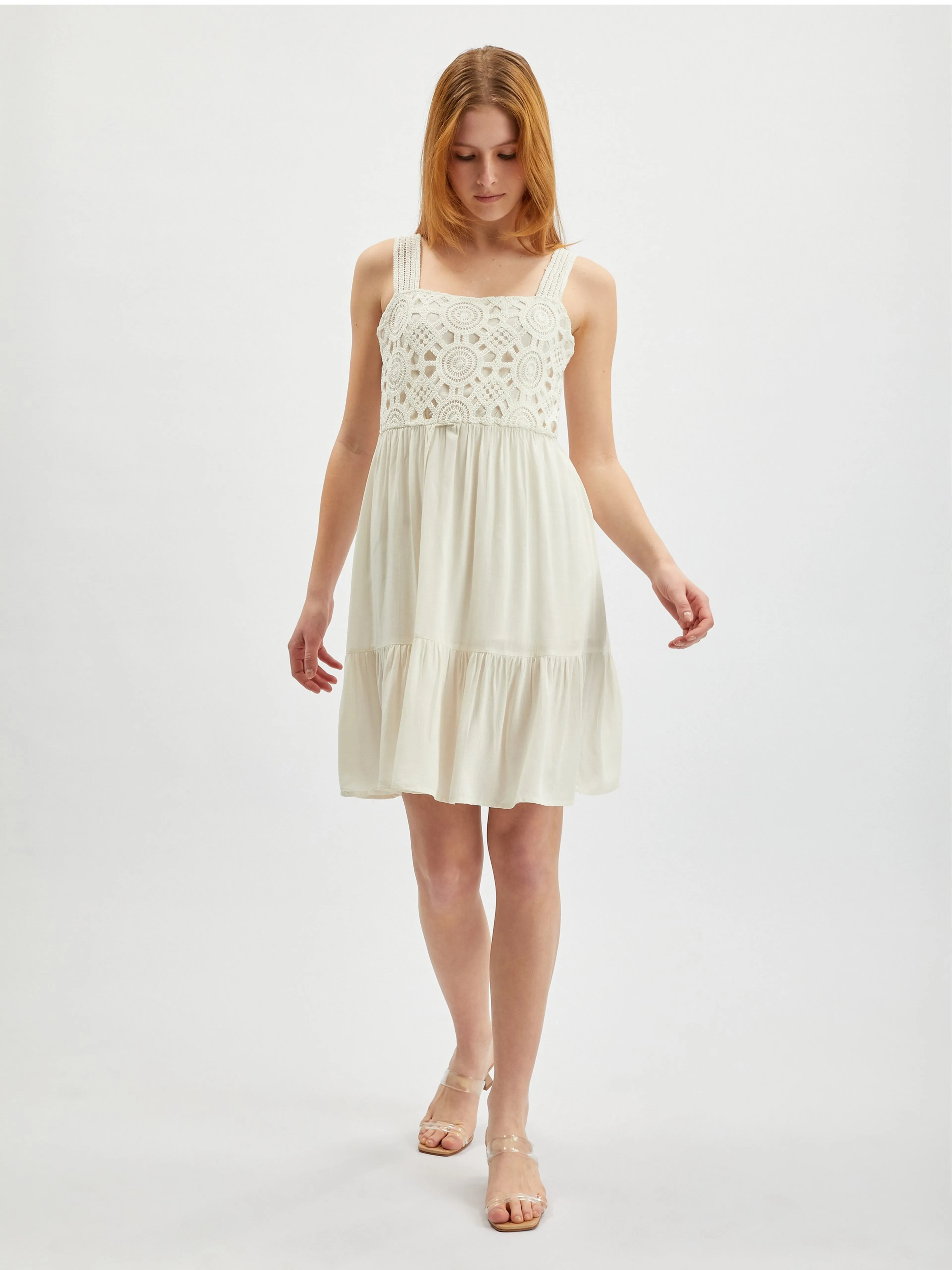 Cremefarbenes Damen-Kleid ORSAY