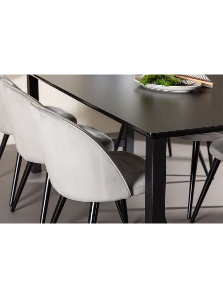 ebuy24 Essgruppe Oslo (7-teilig) Grau 220 x 100 cm günstig kaufen onesize