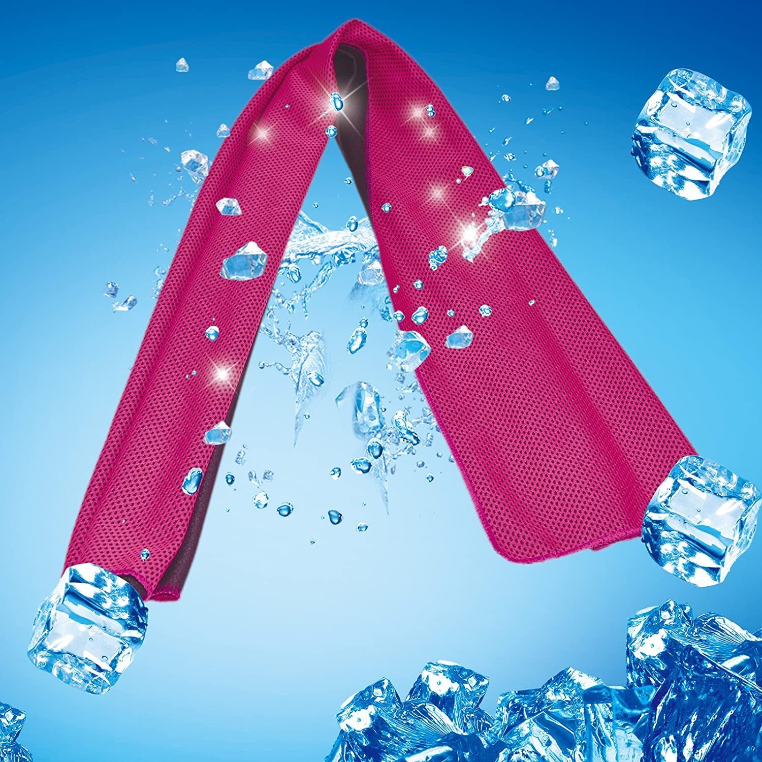 FeelGlad Sporthandtuch Handtuch-Set, kühlende Soforthandtücher, (4-St)
