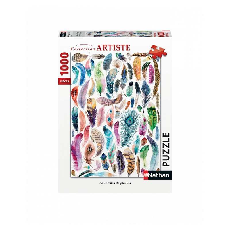 Puzzle aquarelles de plumes 1000 pièces