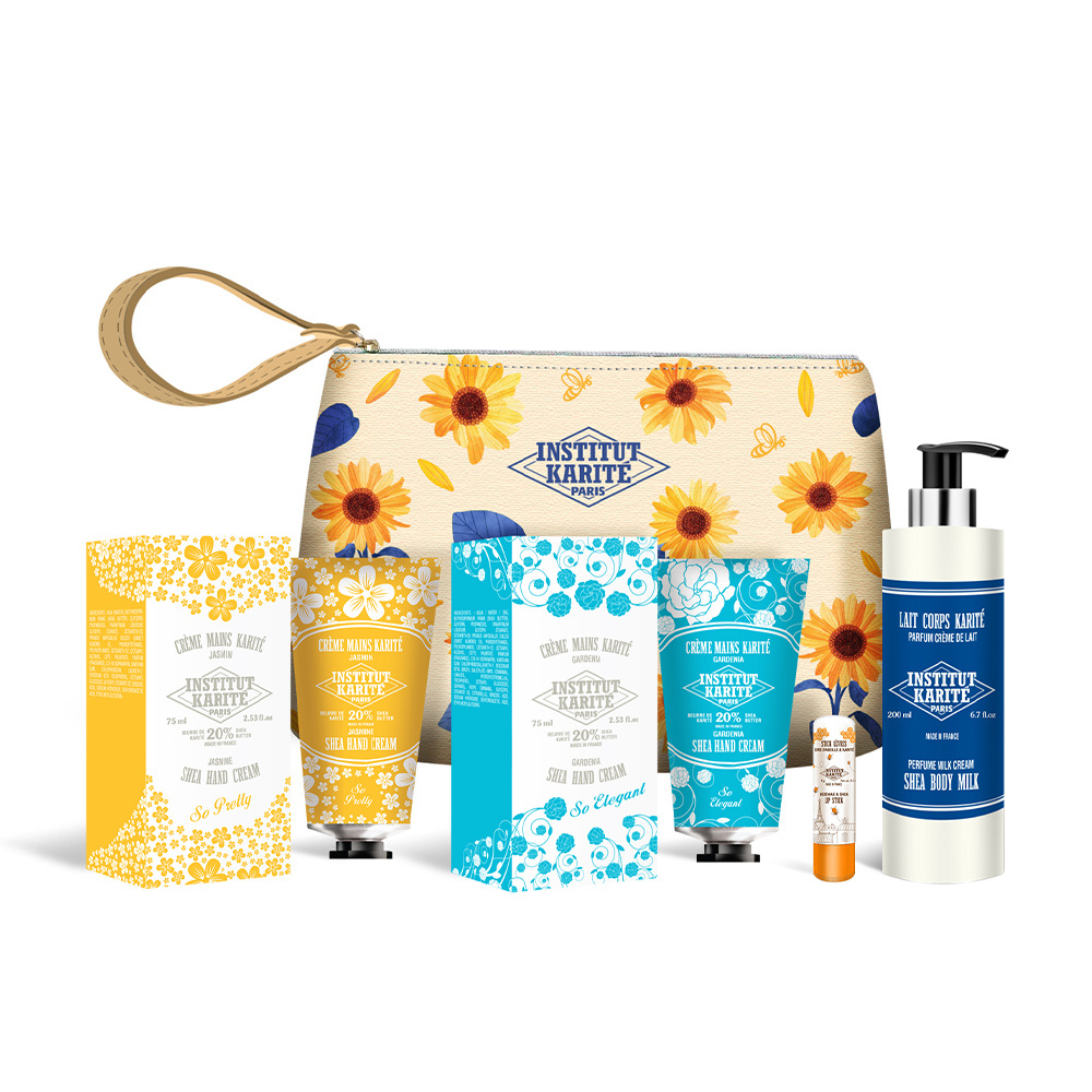 Institut Karité Paris Trousse Tournesol Jasmin / Gardénia Soin corps