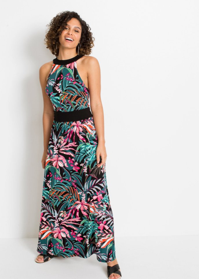 Bedrucktes Maxikleid