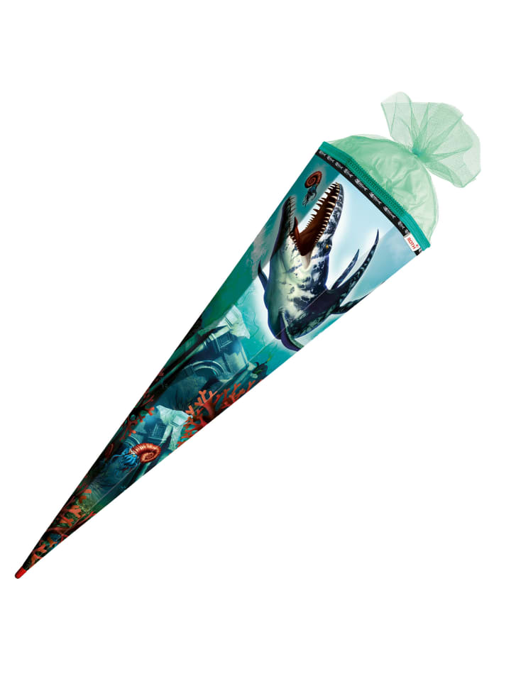 ROTH Schultüte groß Dino Mosasaurus 85 cm, Spezialborte in Grün günstig kaufen onesize