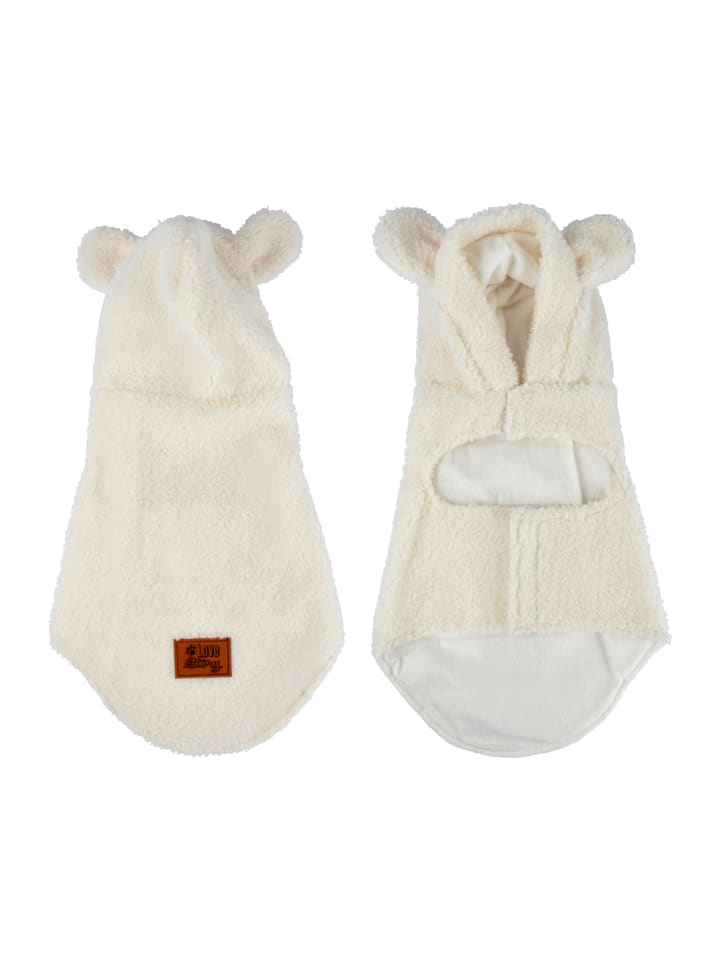 dynamic24 Hunde Teddyfleece Mantel Winterjacke Hundemantel in Creme günstig kaufen 40
