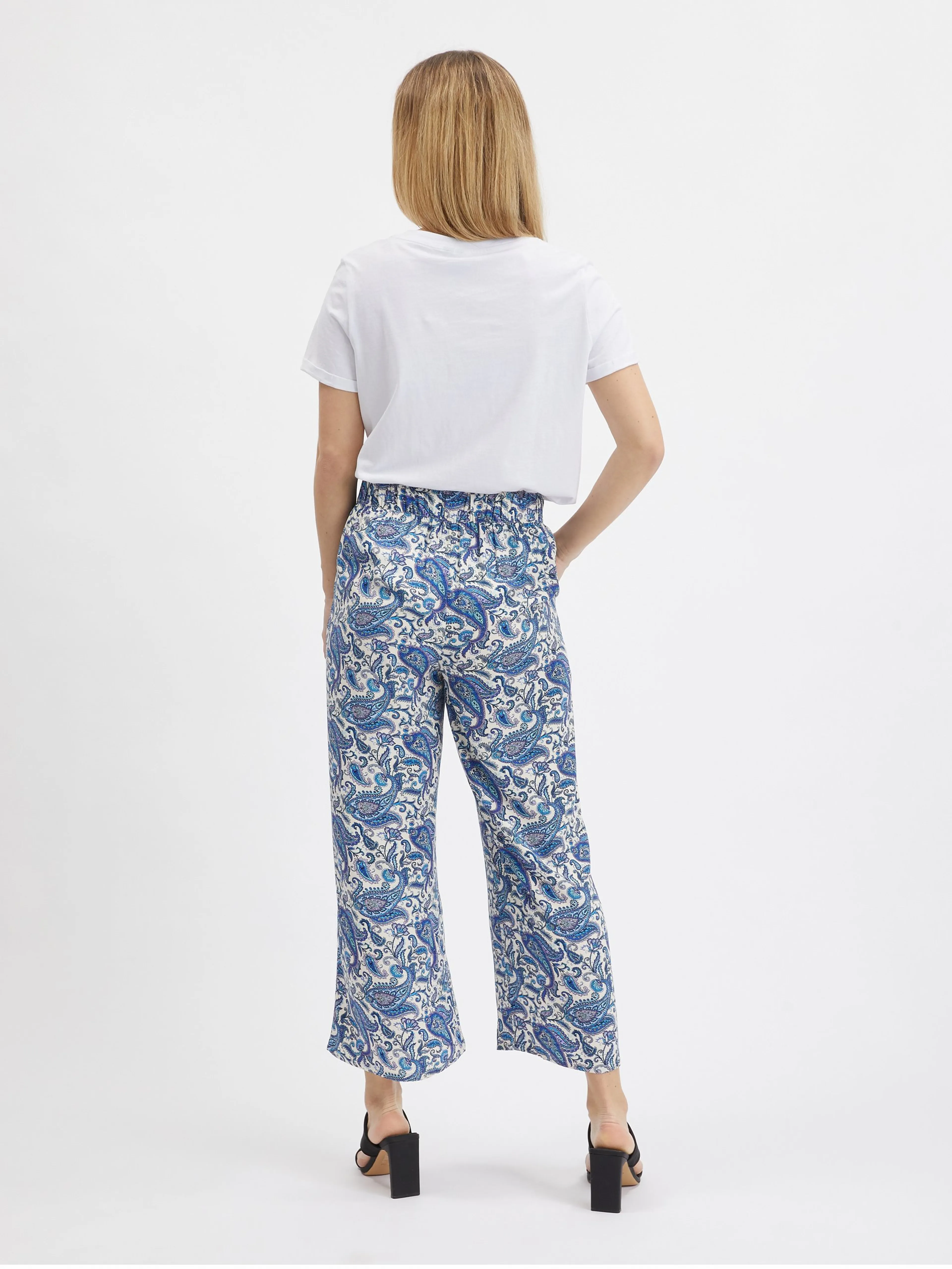 Blaue gemusterte Damen-Culottes ORSAY