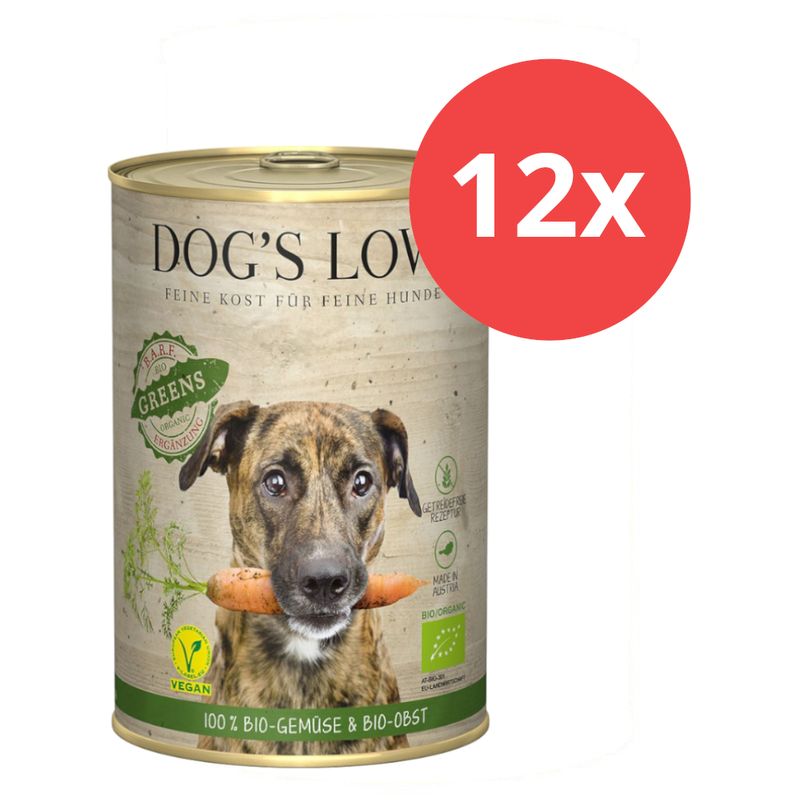 Sparpaket Dog´s Love Bio Vegan 12 x 400 g
