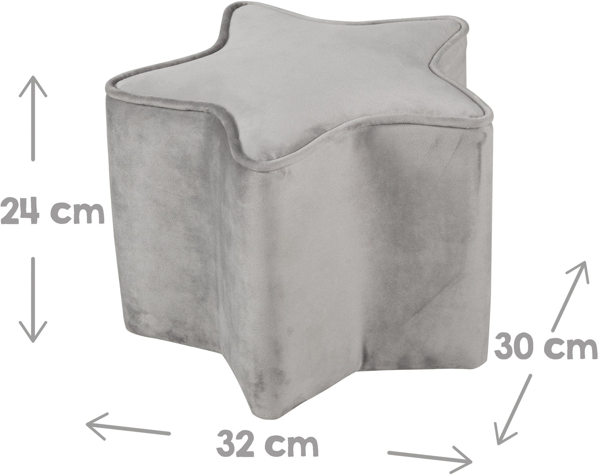 roba® Kindersitzgruppe Lil Sofa, (Set, 3-tlg), bestehend aus Kindersessel, Kinderhocker und Dekokissen in Sternform