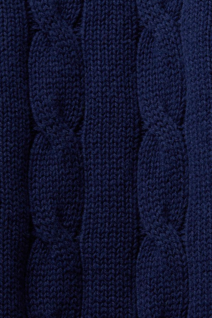 Zopfstrickpullover mit Logo-Patch