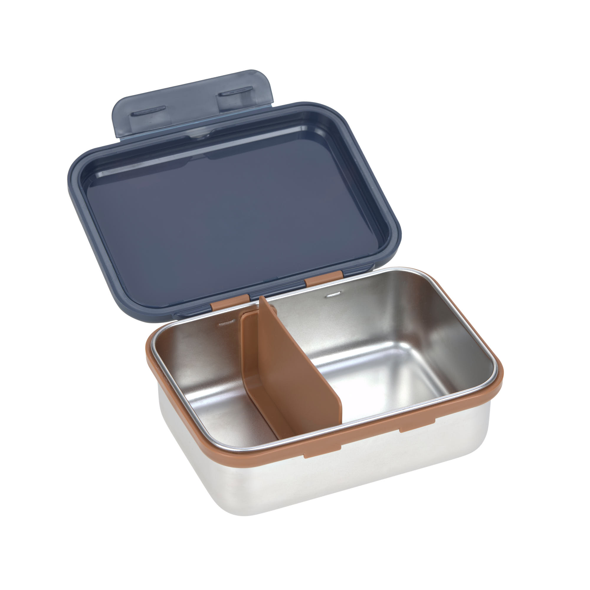 Brotdose Kinder - Edelstahl Lunchbox, Little Gang Smile Blau