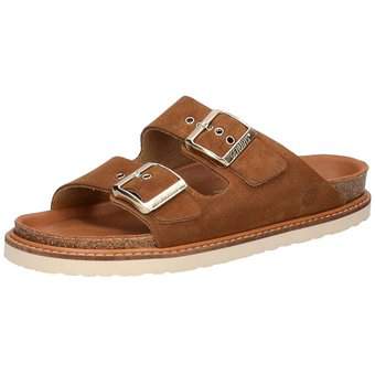 Genuins Hawaii Velour Pantolette in braun