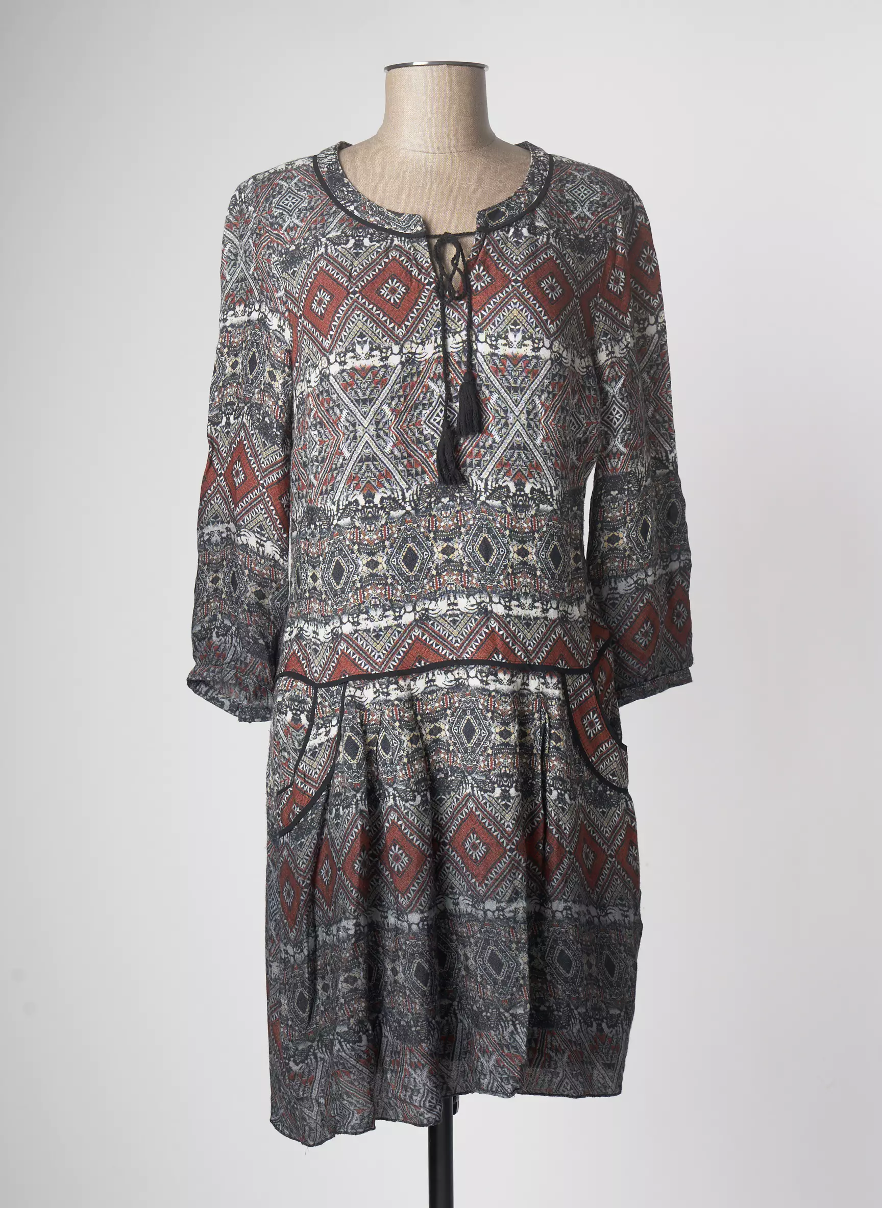 Et Compagnie Robes Mi Longues Femme couleur gris