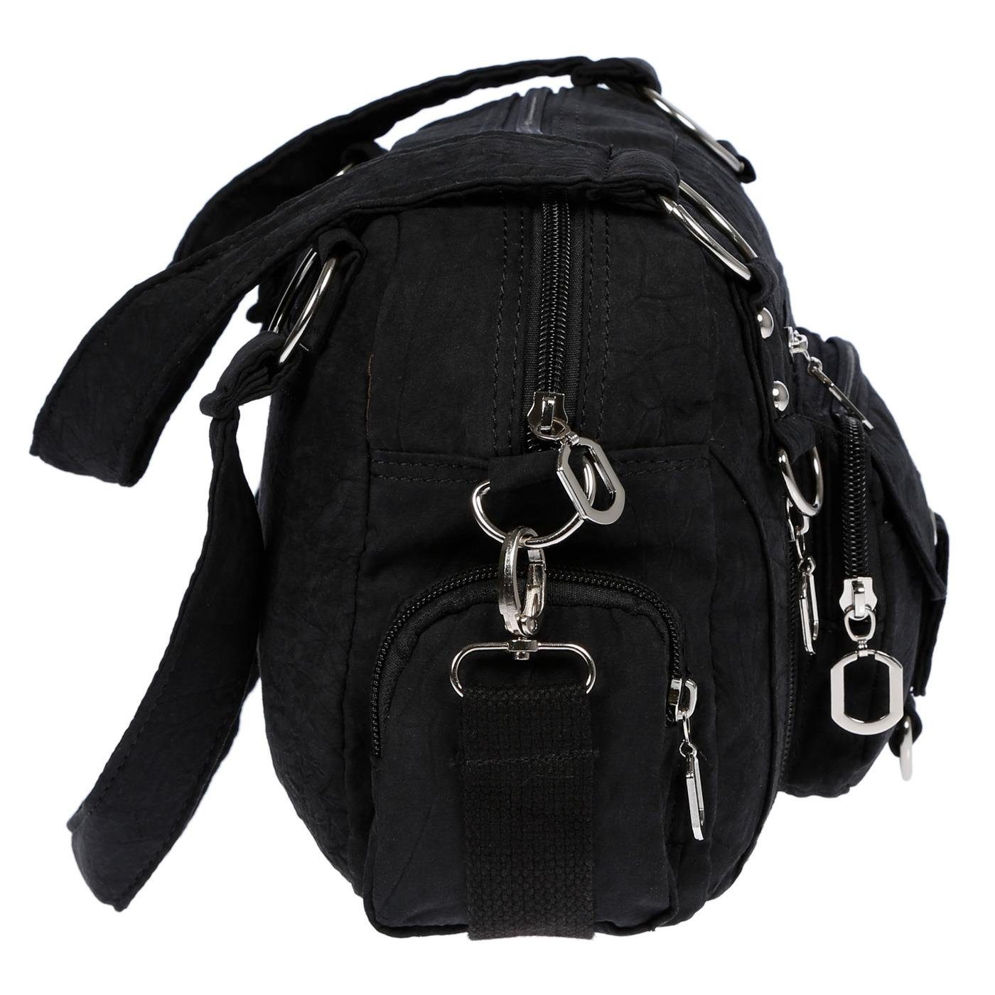 Christian Wippermann Henkeltasche Damenhandtasche Schultertasche Tasche Umhängetasche, Canvas Shopper Crossover Bag