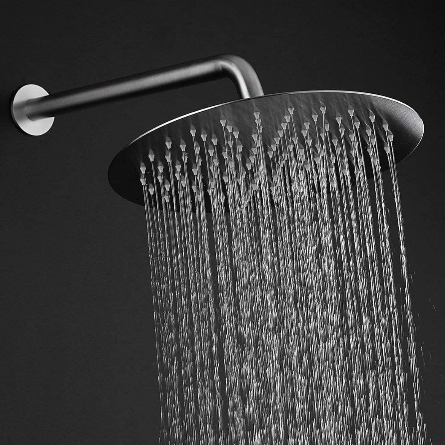 Olotos Regenduschkopf Kopfbrause Regendusche Duschkopf Dusch Handbrause Bad Amatur, aus Edelstahl 304 mit Anti-Kalk Düsen Kugelgelenk Massagedüse