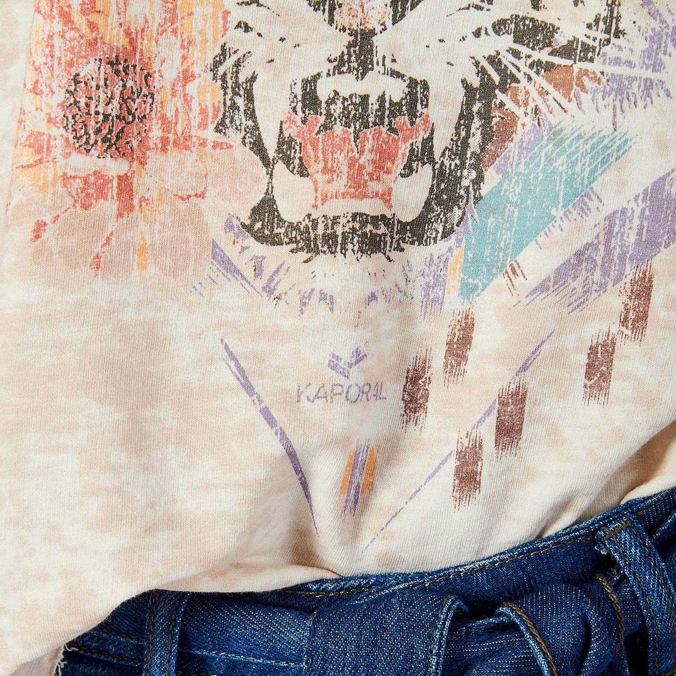 FONZI  T-shirt écru Femme 100% coton