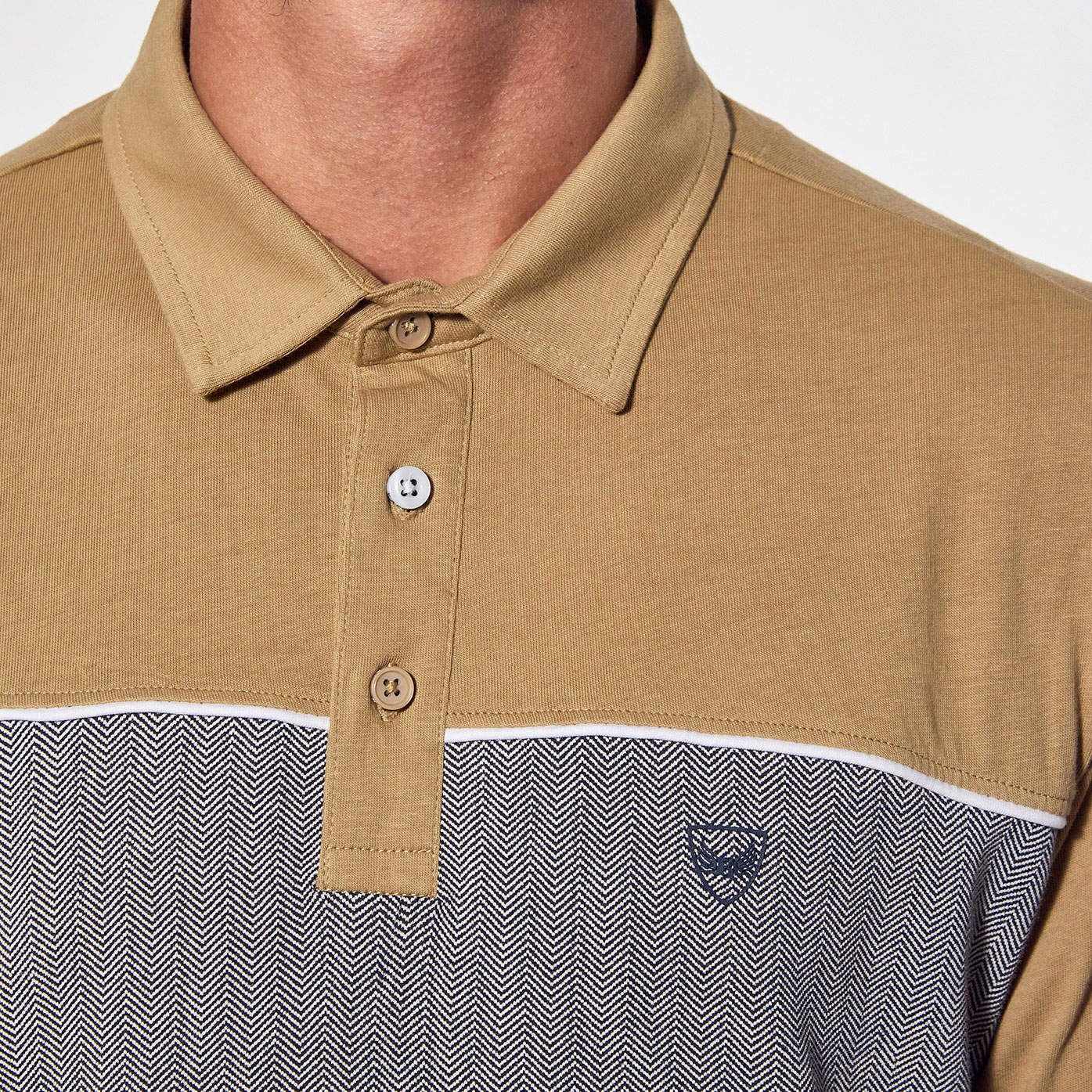 LOUIS  Polo beige Homme en 100% coton bio
