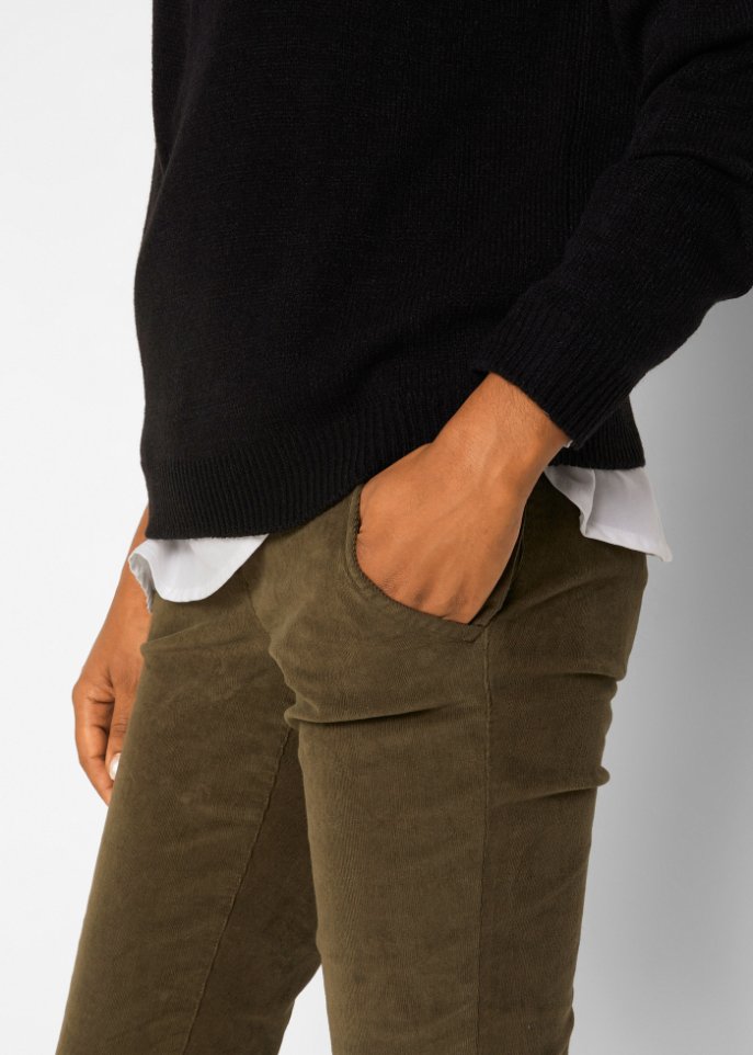 Strick-Pullover mit Rundhals-Ausschnitt