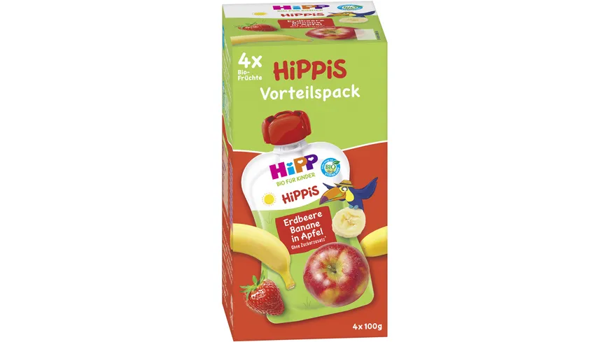 HiPP Bio für Kinder HiPPiS Erdbeere Banane in Apfel 400 g