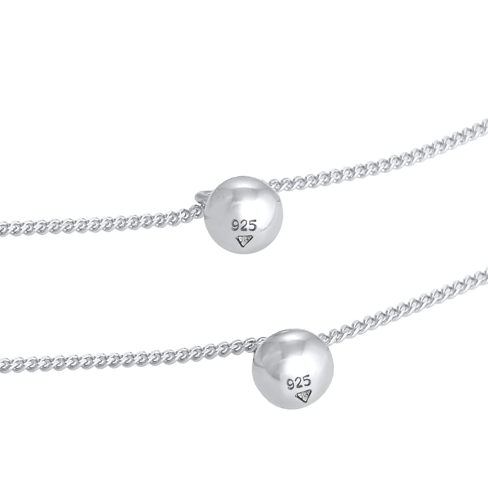 Elli Elli Collier Pendentif de boule pour dames Chaîne Panzerkette Tendance minimale d collier
