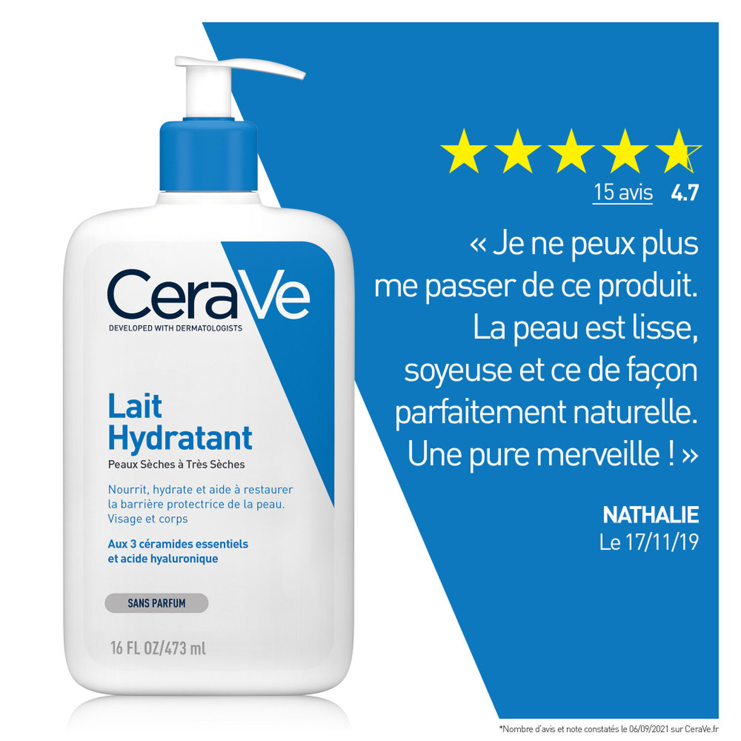 Cerave Lait Hydratant Peaux Sèches à Très Sèches