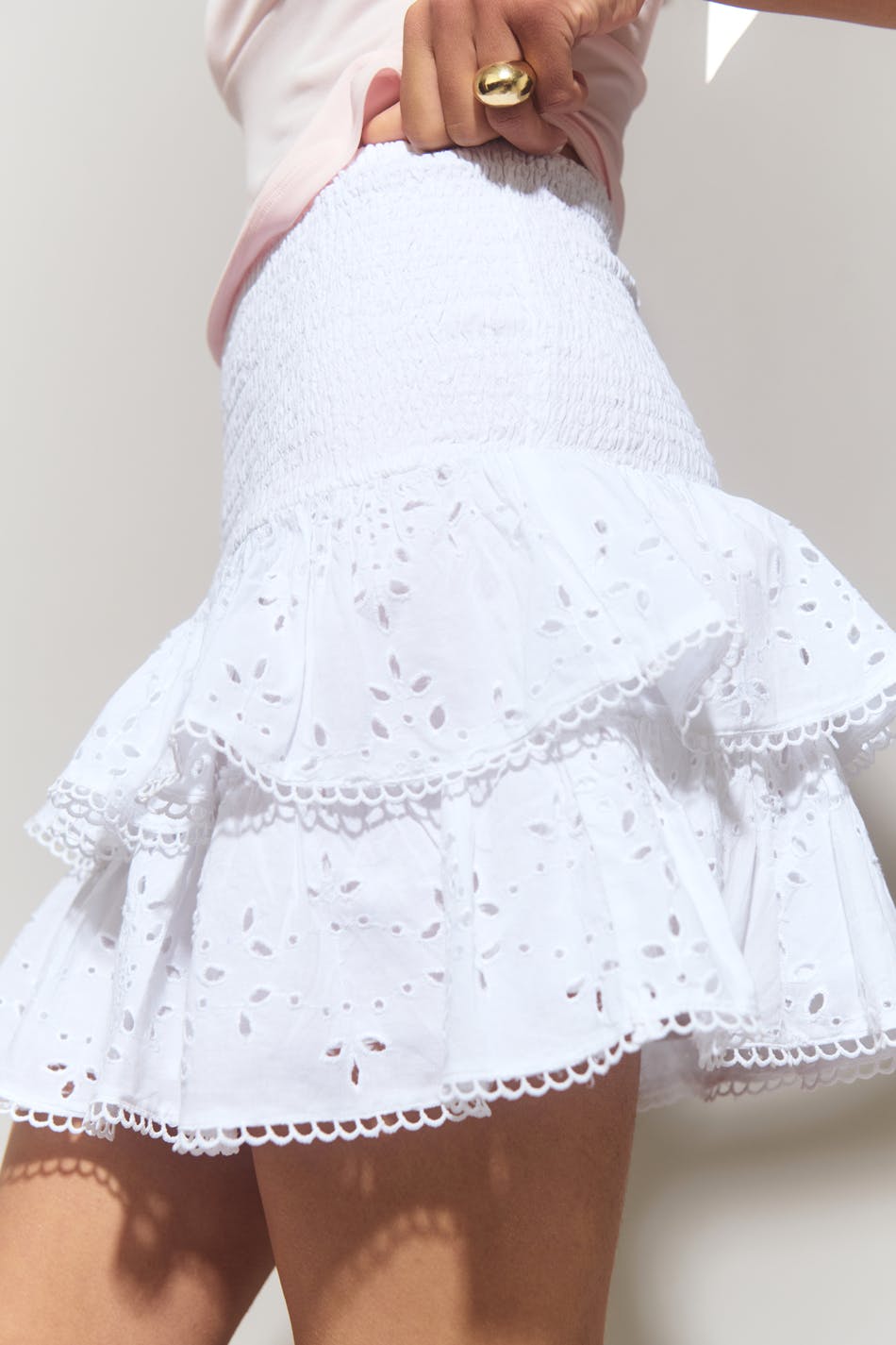 Smock mini skirt