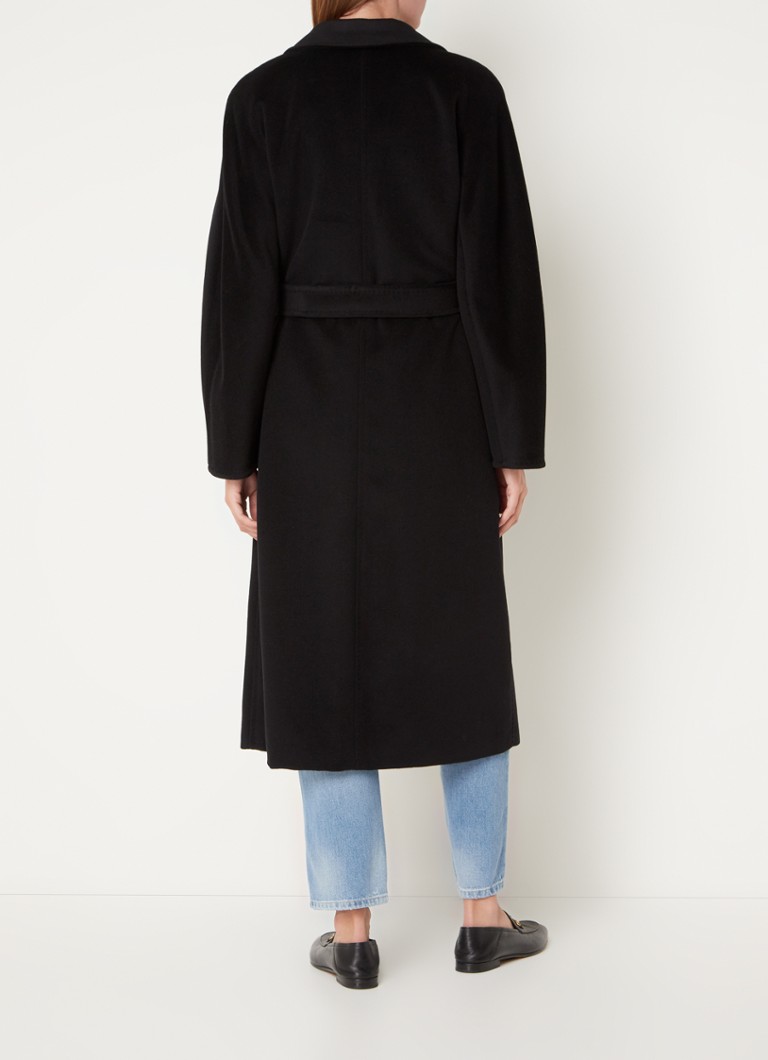 Cappotto doppiopetto Madame di MaxMara in misto cashmere con cintura annodata