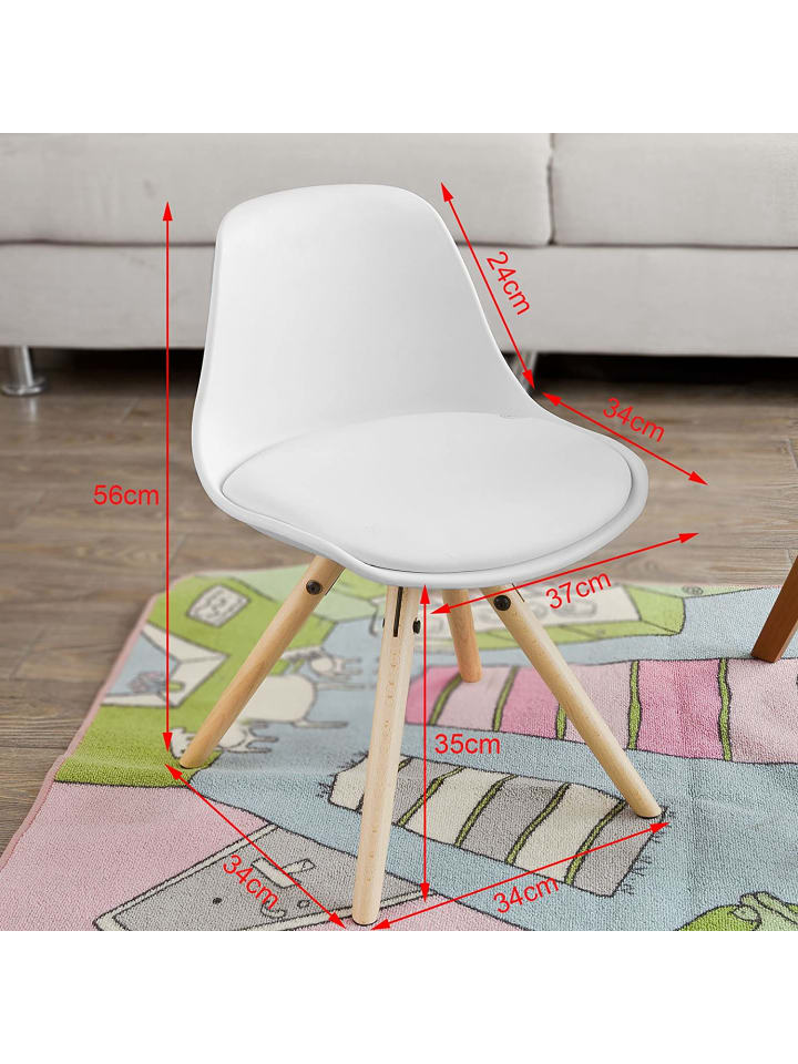 SoBuy Kinderstuhl in Weiß - (B)37 x (H)56 x (T)34cm günstig kaufen onesize