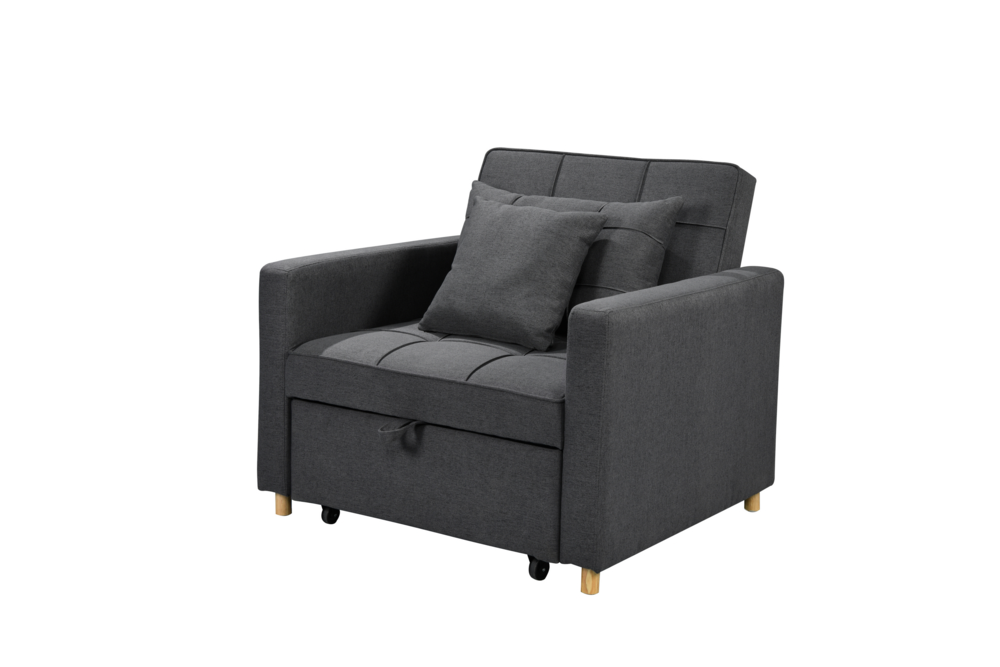 Happy Home Schlafsessel Sofabett inkl. Kissen HSP103-DGR dunkelgrau