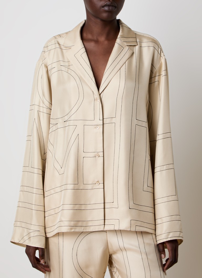 TOTEME Silk blouse with graphic print
