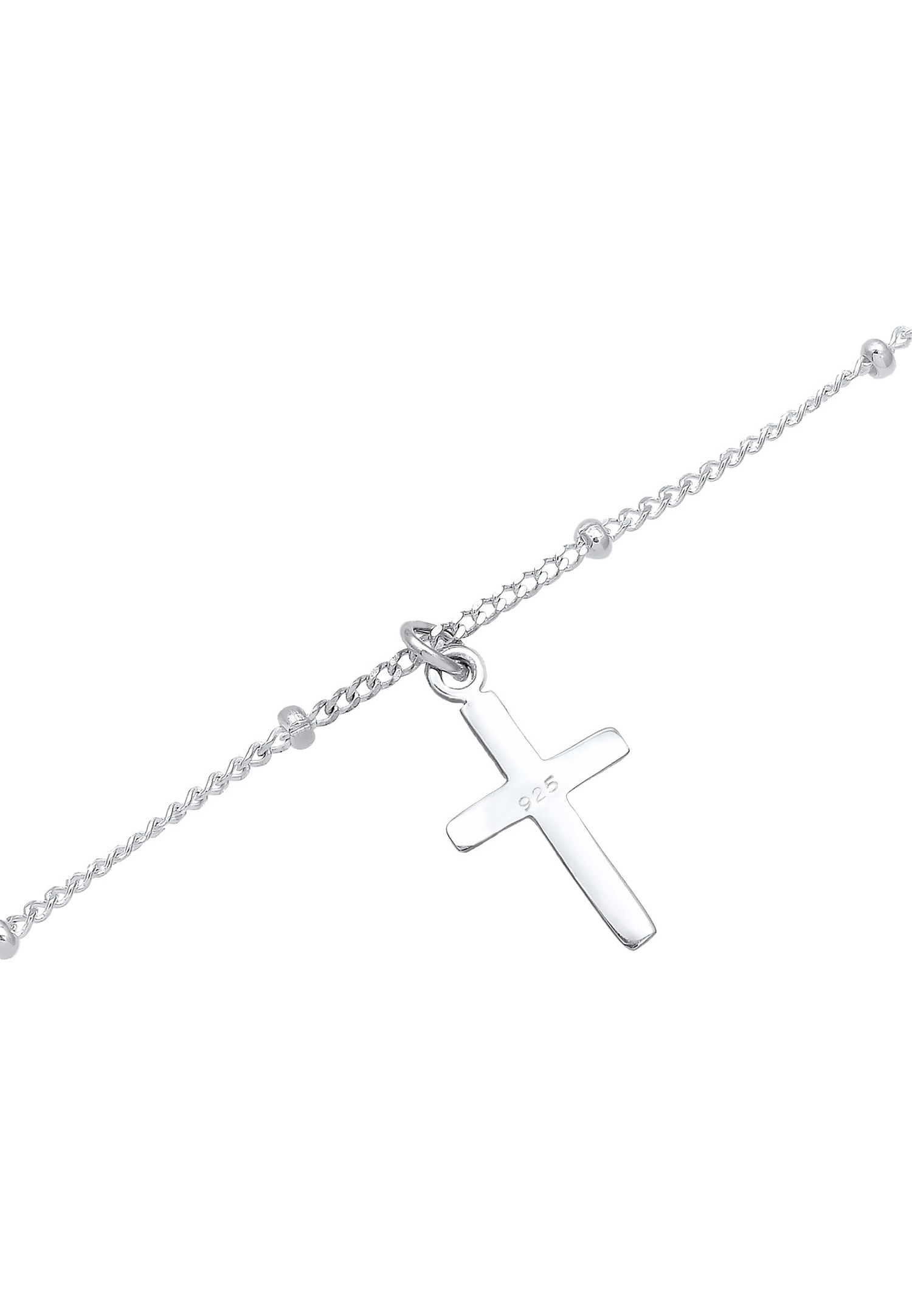 Elli Halskette Basic Choker Kugelkette Kreuz Glaube 925 Silber