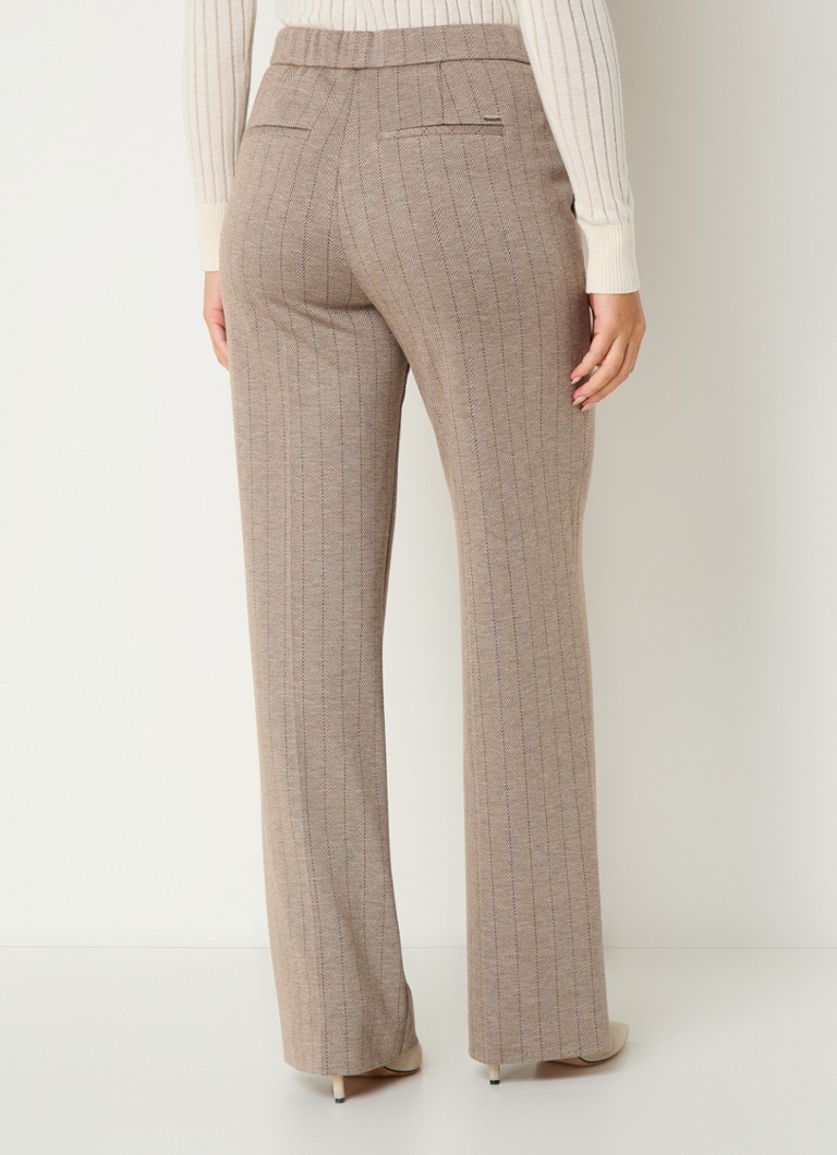 Pantaloni Gardeur Franca cu talie înaltă, cu bretele delicate și buzunare laterale.