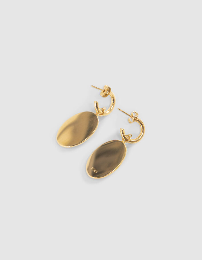 Boucles d'oreilles médaillons avec croix Femme