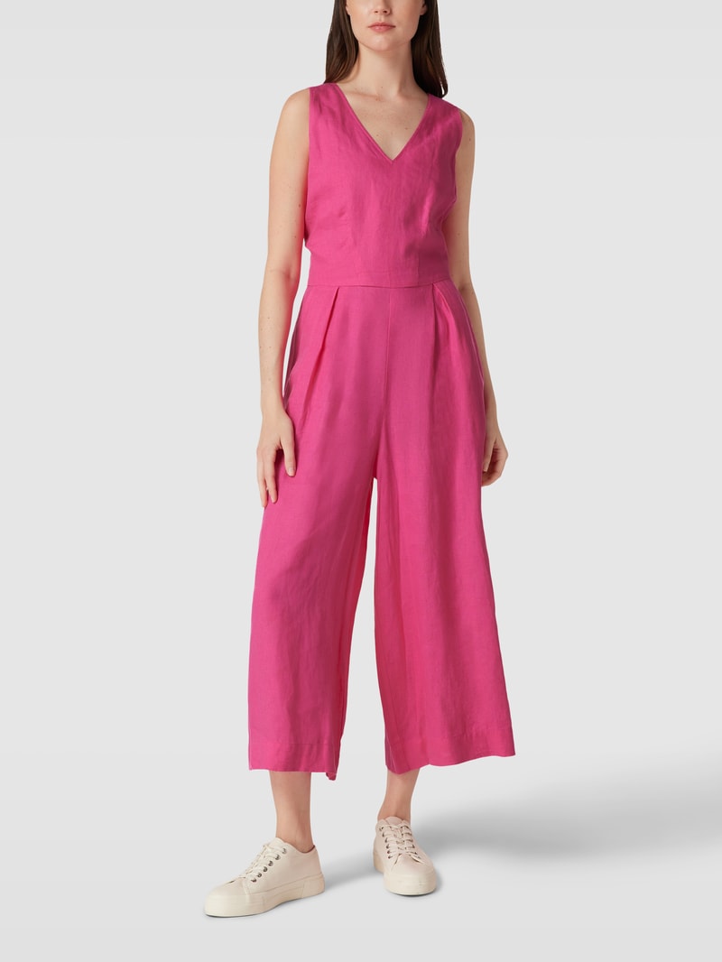Jumpsuit mit V-Ausschnitt in pink