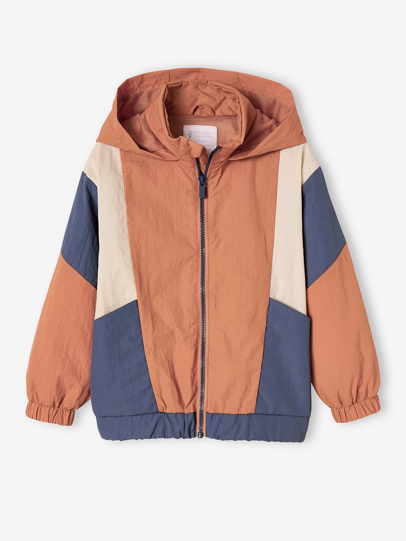 Coupe-vent effet color-block garçon orange