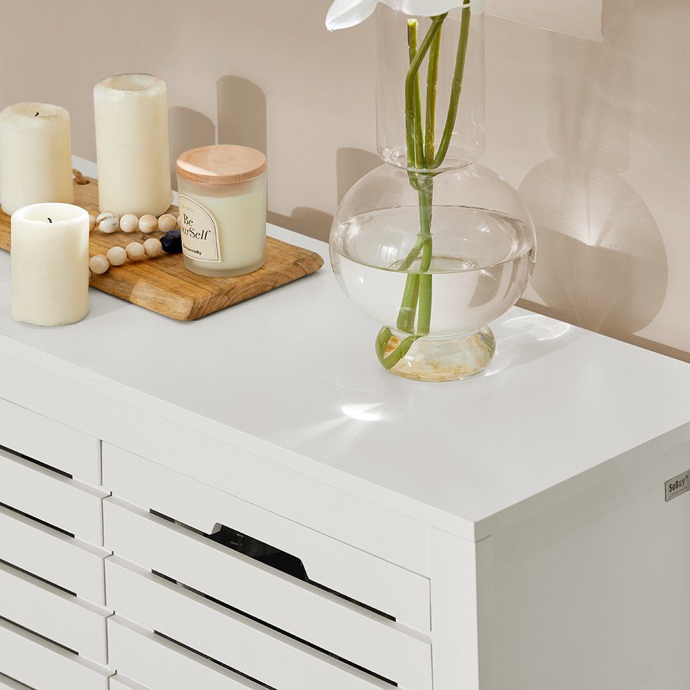 SoBuy Badkommode BZR50, Badschrank fürs Bad Badezimmerschrank Aufbewahrungsschrank Flurschrank