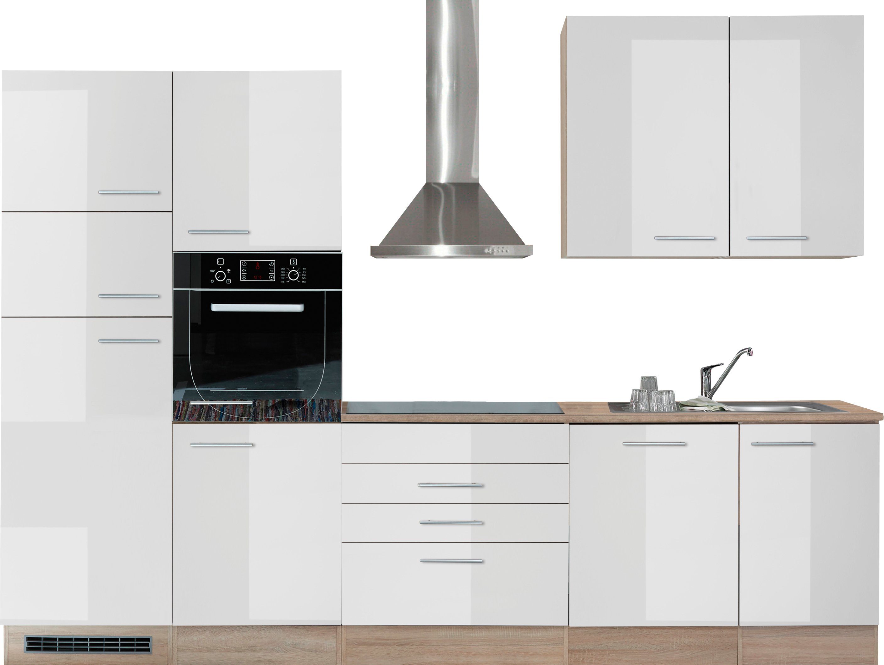 BASIC by Balculina Küchenzeile Laurel, ohne E-Geräte, Breite 310 cm