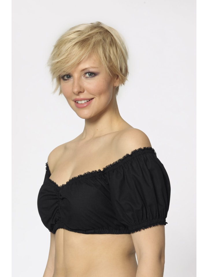 Stockerpoint Stockerpoint Dirndlbluse Georgette in schwarz günstig kaufen