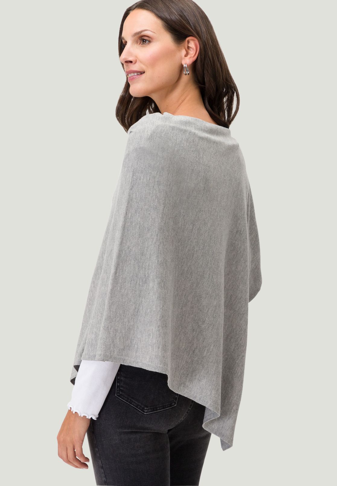Poncho asymetrisch Feinstrick