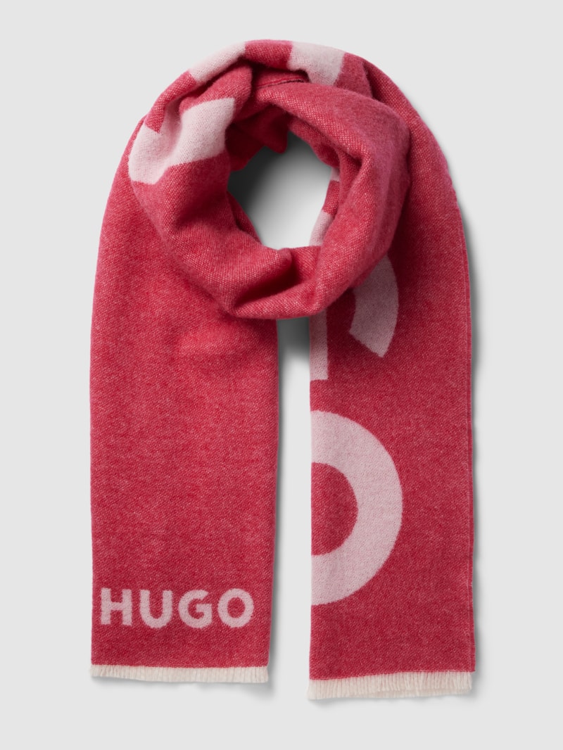 Schal mit Label-Prints Modell 'Alexie' in pink