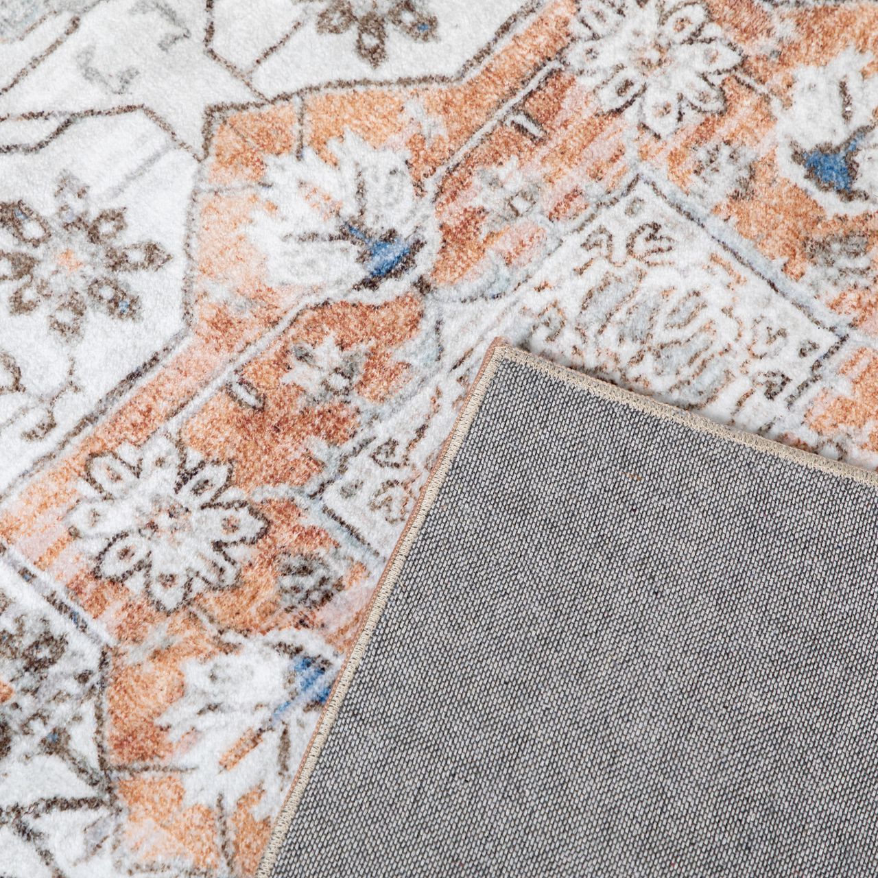 HOMCOM Teppich Kurzflor Wohnzimmerteppich im Used Look, Flächenteppich 230x160cm