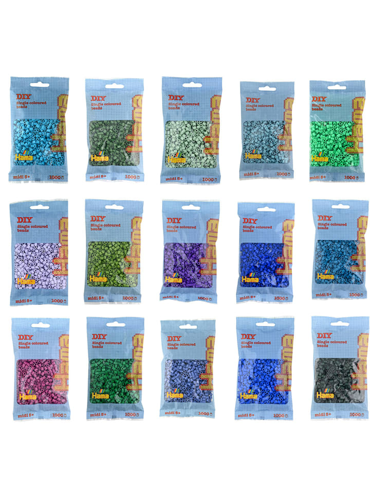 Hama Set Midi-Bügelperlen kalte Farben in bunt günstig kaufen onesize