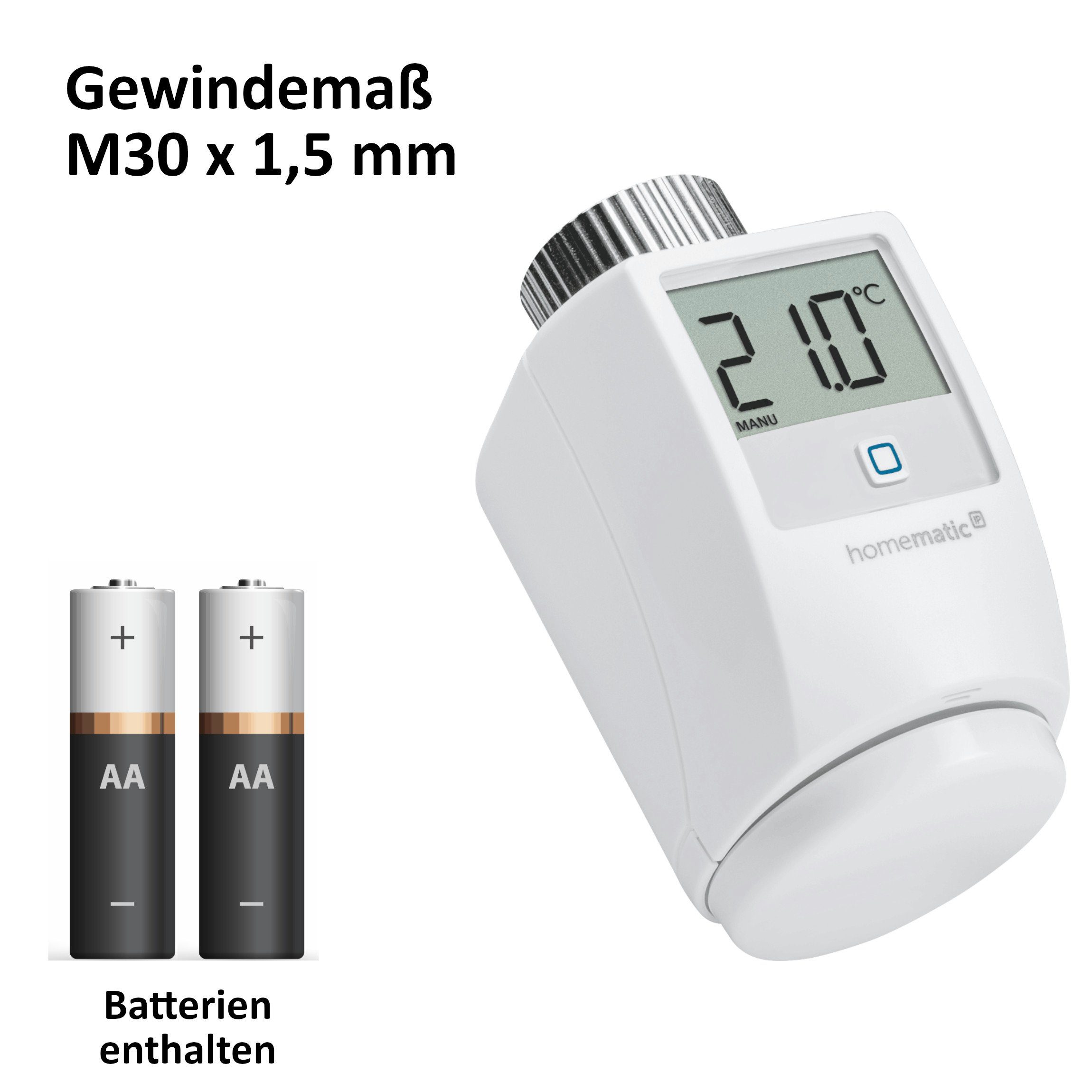 Homematic IP Set FUNK Heizungssteuerung zur Einzelraumregelung für 4 Heizkörper. Smart-Home Starter-Set