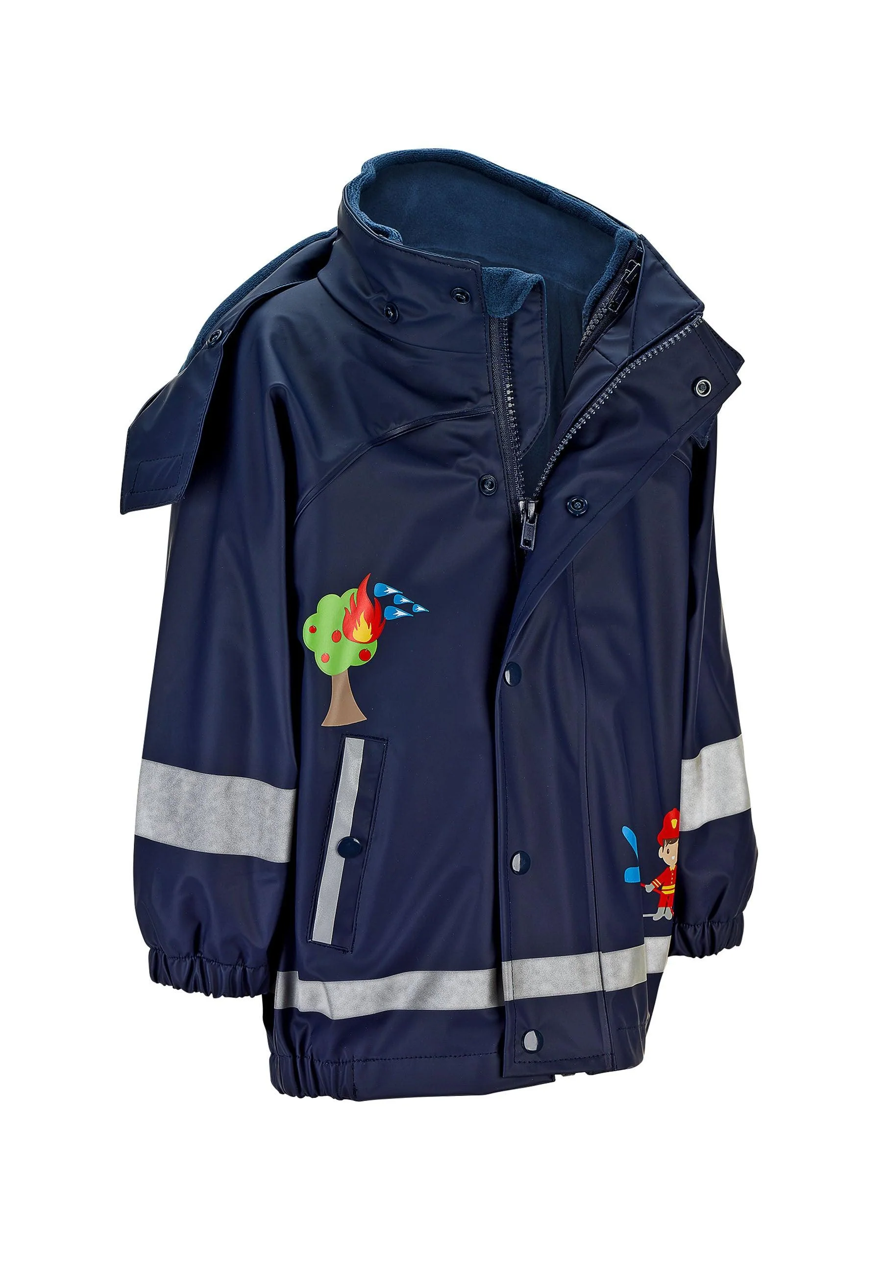 Regenjacke mit Innenjacke und Feuerwehrprint