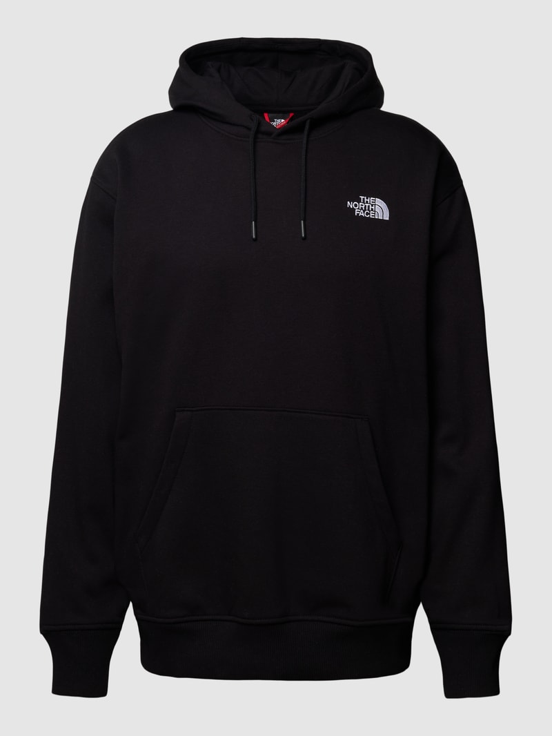 Hoodie mit Label-Stitching in schwarz