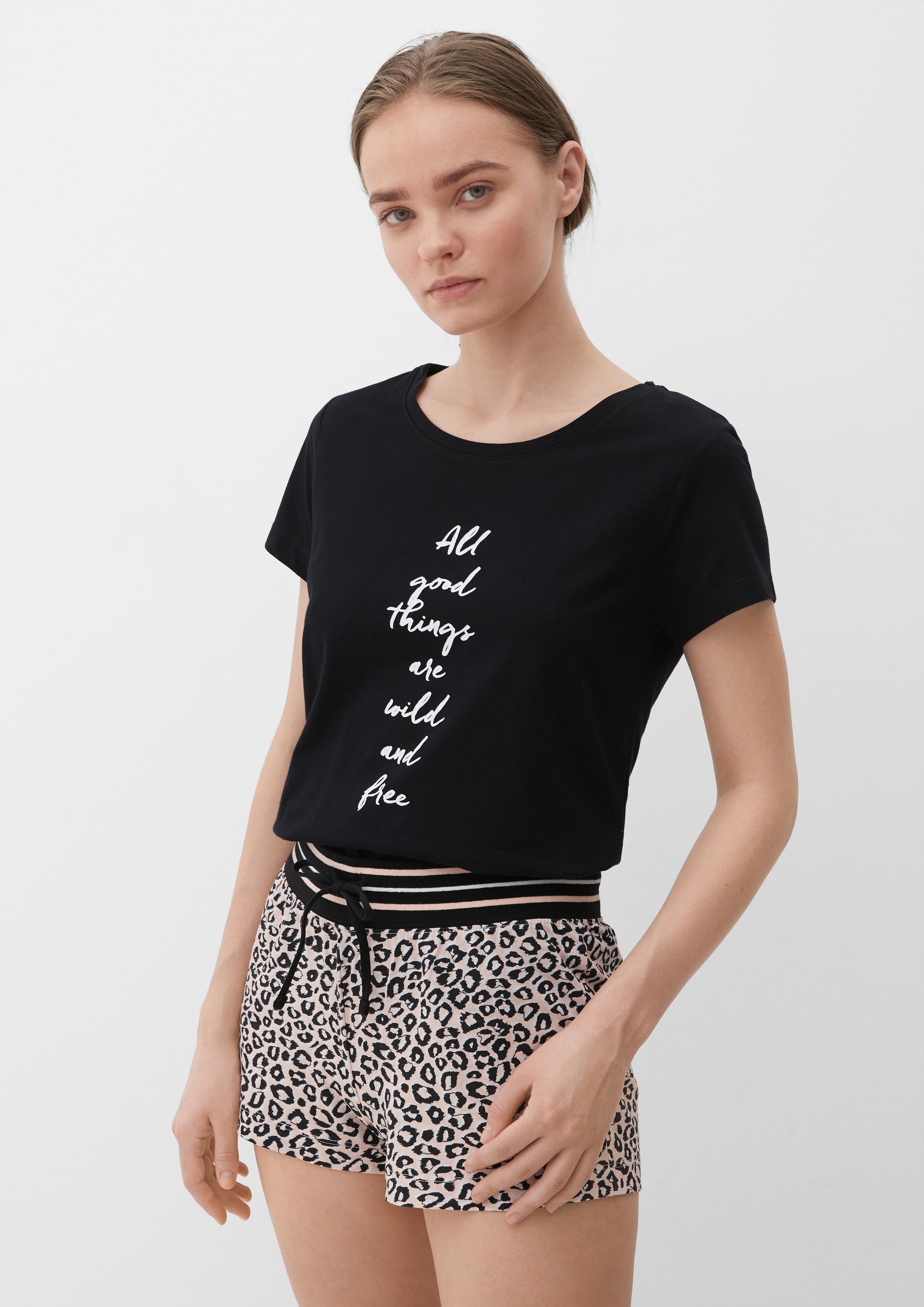 Kurzer Pyjama mit Frontprint  6008144-99A4