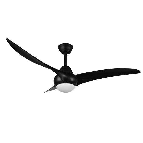 LED-Deckenventilator Alesund, schwarz-matt