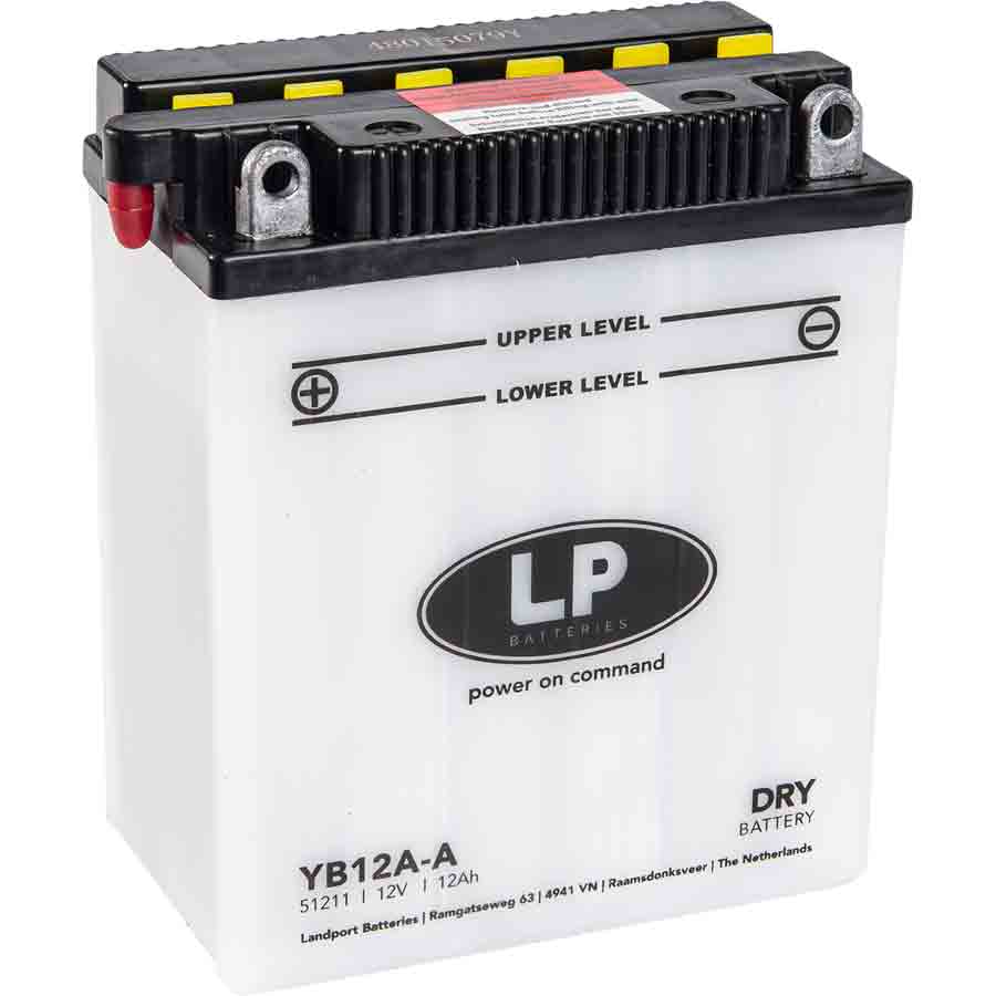Landport YB12A-A Motorrad Batterie inkl. Befüllung Batteriesäure, 12V, 12Ah - ATU
